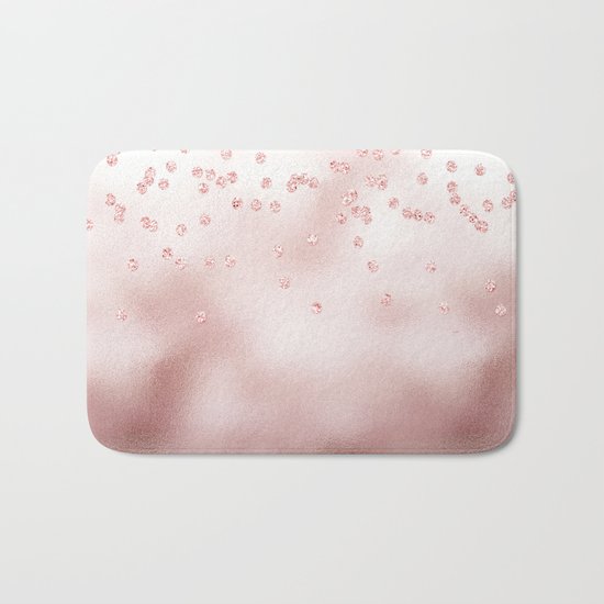 Princess Confetti Glitter on pink metal background #Society6 Bath Mat