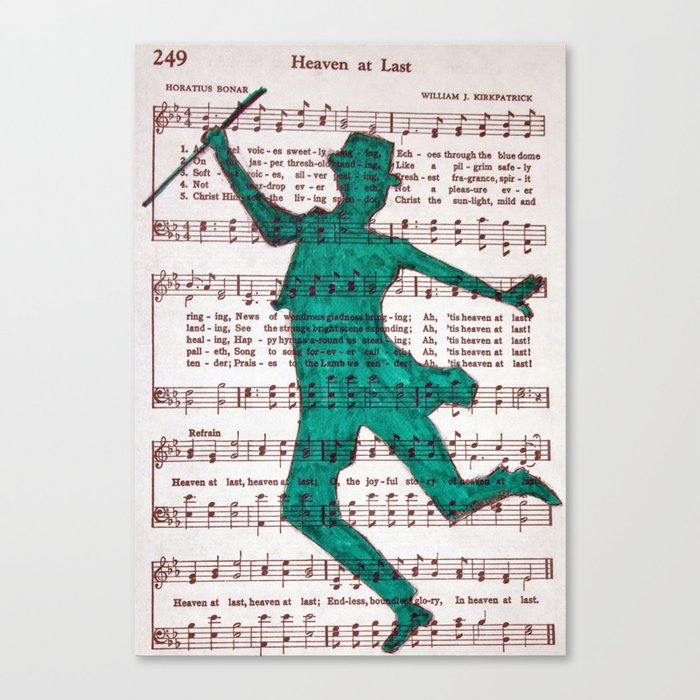 Tap Dancer on Sheet Music Canvas Print