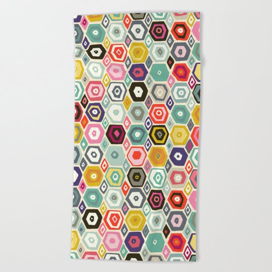 hex summer Beach Towel