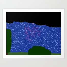 Rosa's Rainstorm Art Print