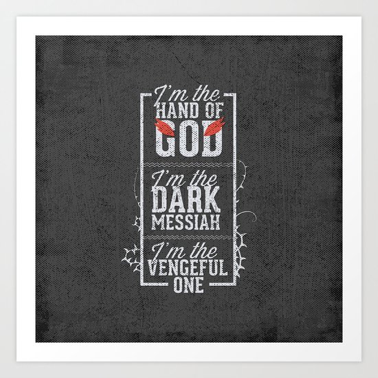 Iam the hand of God - Typography Art Print