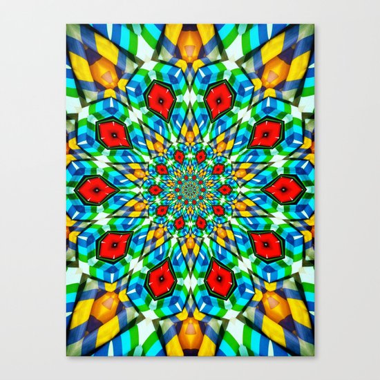 Folded Fabric Flower Canvas Print
