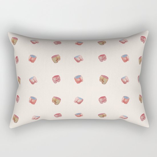 Pink Butts Rectangular Pillow