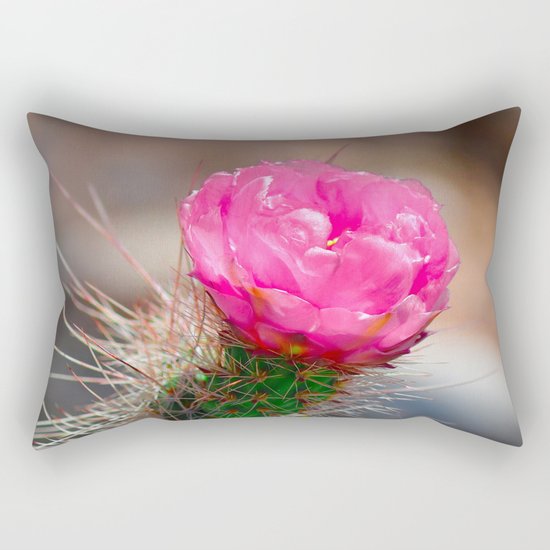 Blooming Cactus Rectangular Pillow
