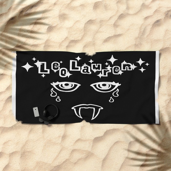 Wallpaper Leo Lauren Black Beach Towel By Sarahraesherman Society6 For Free