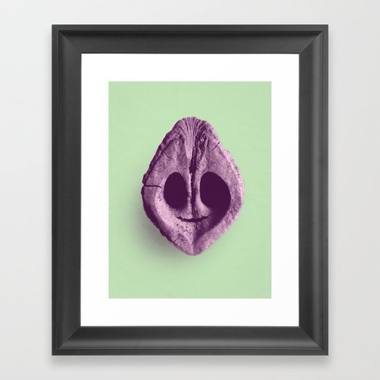 Walnut Smile Framed Art Print