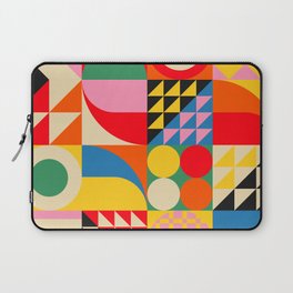 Happy Colorful Geometric Tropical Jungle Laptop Sleeve