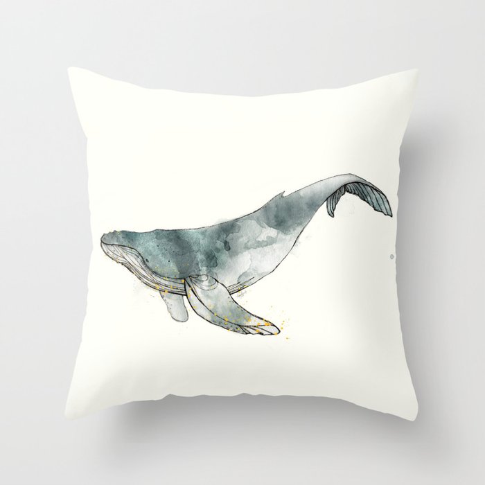 whale throw pillow