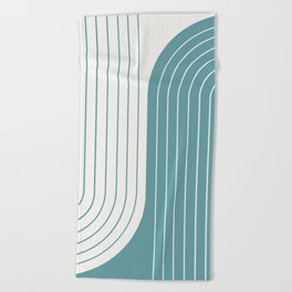Two Tone Line Curvature LXXXI Beach Towel