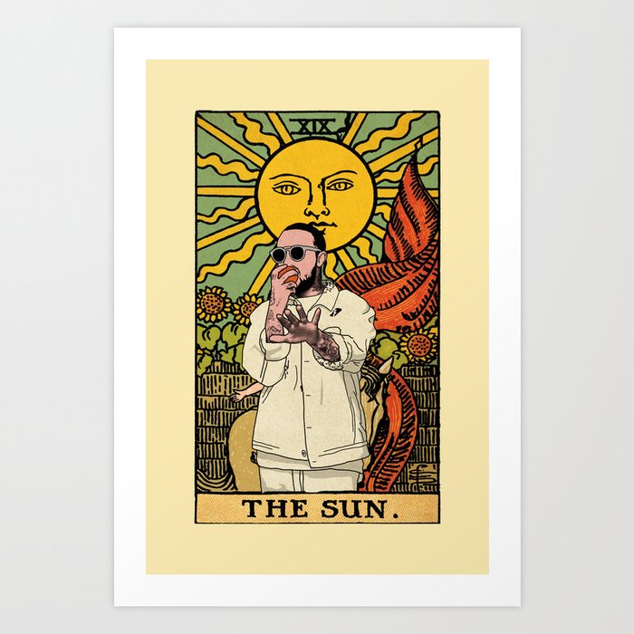 Mac Miller The Sun Tarot Art Print by Liany Pe Society6