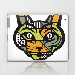 Abstract Cat Geometric Shapes Laptop Skin