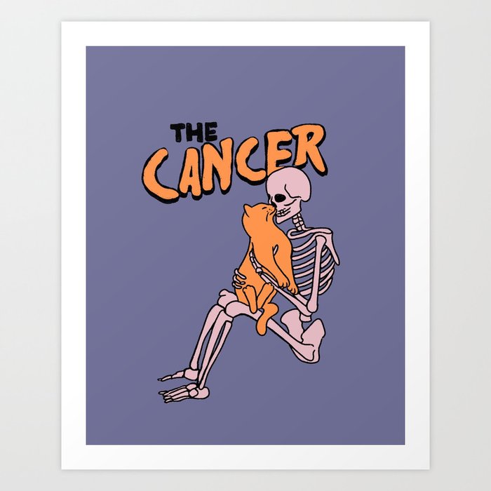 Cancer Skeleton Art Print