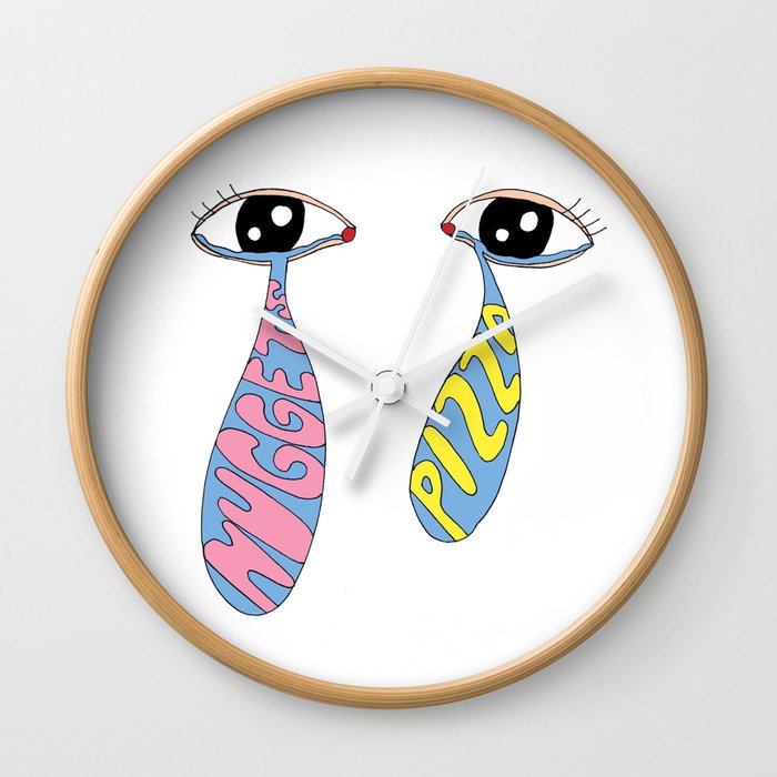 crying over lost carbs/good luck on your diet Wall Clock