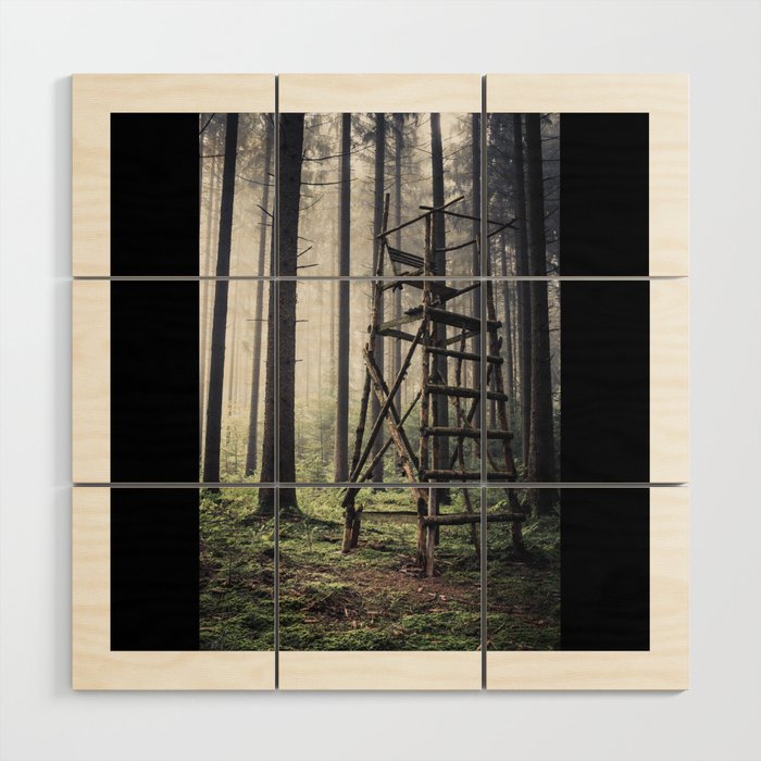 Hunting Deer Stand Wood Wall Art