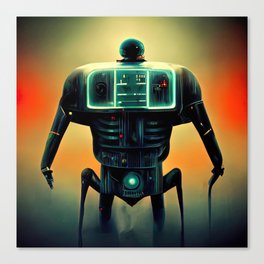 Retro-Futurist Robot Canvas Print