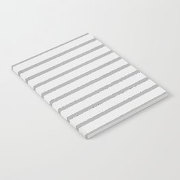 Silver and White Stained Glass Stripes Modern Collection Notebook