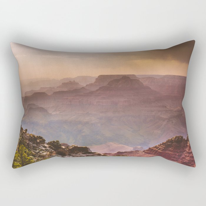 Grand Canyon Rainfall - South Rim Rectangular Pillow