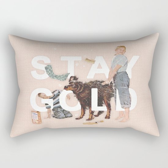 Stay Gold Rectangular Pillow