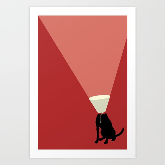 Lamp Dog Art Print