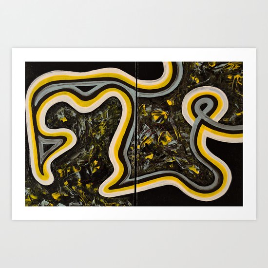 Floating Crane Art Print