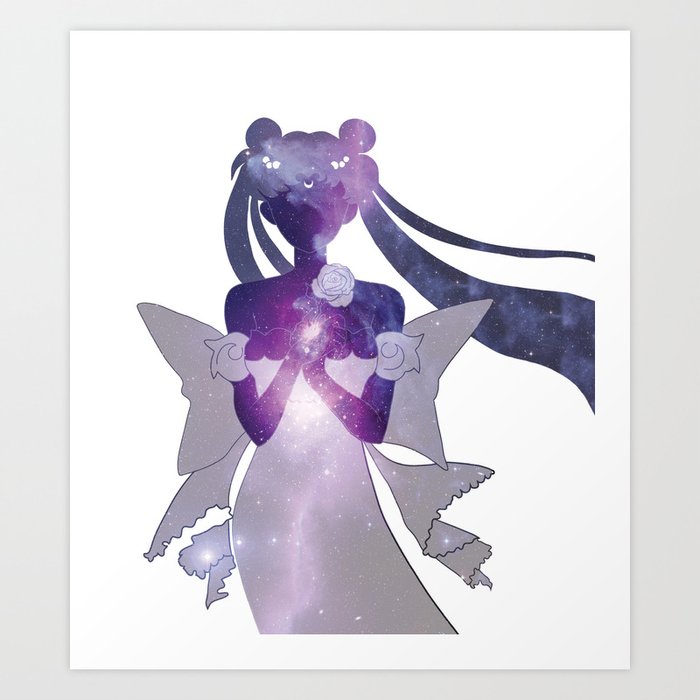 Princess Serenity - Purple Galaxy Art Print