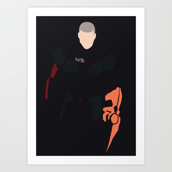 Mass Effect - Male Shepard Art Print