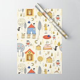 Wonderland Fairy Tale Pearl Wrapping Paper
