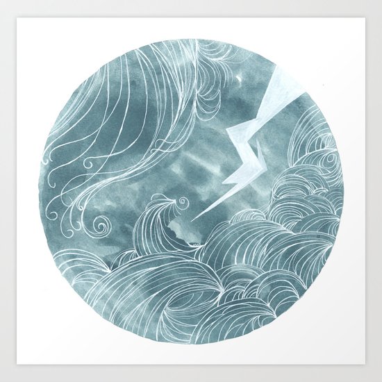 The wave in a bubble Art Print