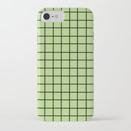 Pastel Grid Green iPhone Case