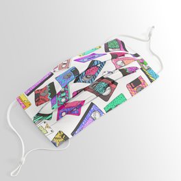 Retro 80's 90's Neon Patterned Cassette Tapes Face Mask