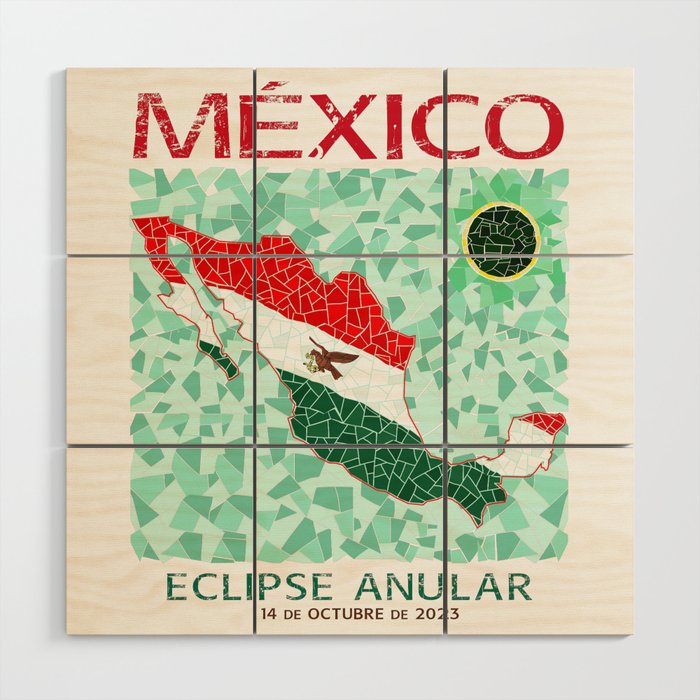 Mexico Annular Eclipse 2023 Wood Wall Art