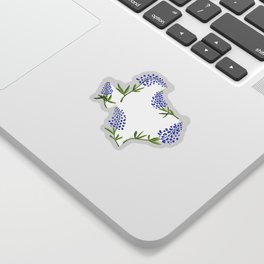 Texas Bluebonnets // Texas State Flower Outline Sticker