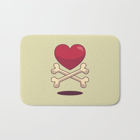 bone up on love Bath Mat
