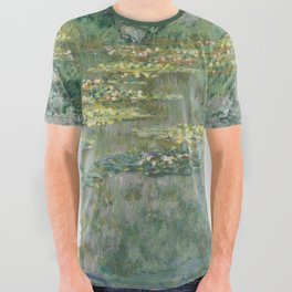 Water Lily Pond Claude Monet All Over Graphic Tee
