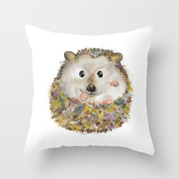 hedgehog christmas pillow