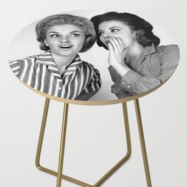 Woman Whispering Photograph Home Decor, Vintage, classroom Side Table