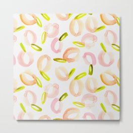 Abstract Peaches Metal Print | Minimalistsimple, Pattern, Kitchen, Peaches, Abstractpainterly, Minimal, Modern, Botanicals, Painting, Peachy 