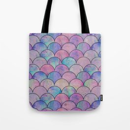 Informe Abstracta Pink Fish Scale Pattern Scallop Abstract Design Tote Bag
