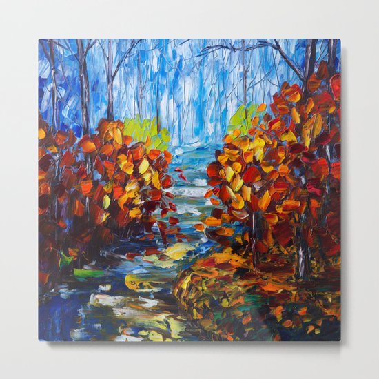 Misty Path Metal Print