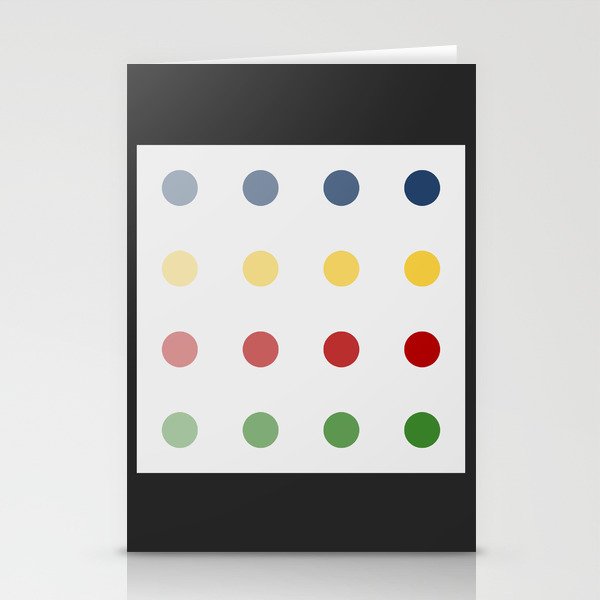 Classic color circles collection 1 Stationery Cards