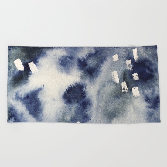 Ocean light || watercolor Beach Towel