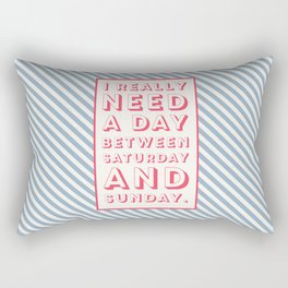 & Typo Series: Saturday + Sunday Rectangular Pillow