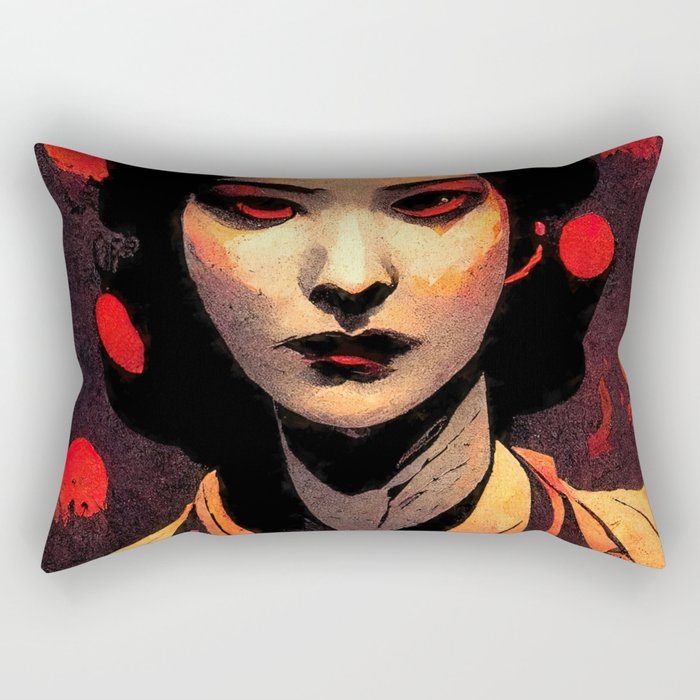 The Ancient Spirit of the Geisha Rectangular Pillow