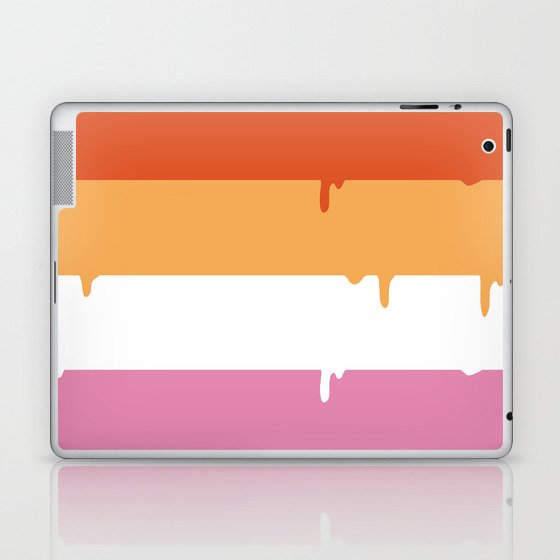 Lesbian Pride LGBTQ Flag Melting Laptop & iPad Skin