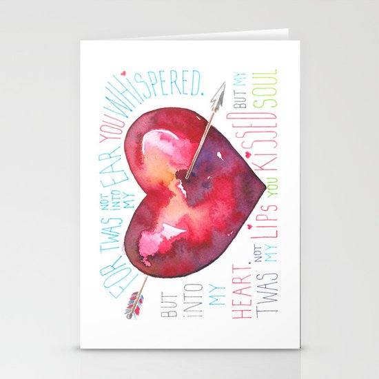 Arrow Through My Heart Stationery Cards