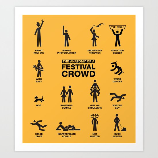 The Anatomy of a Festival Crowd Art Print