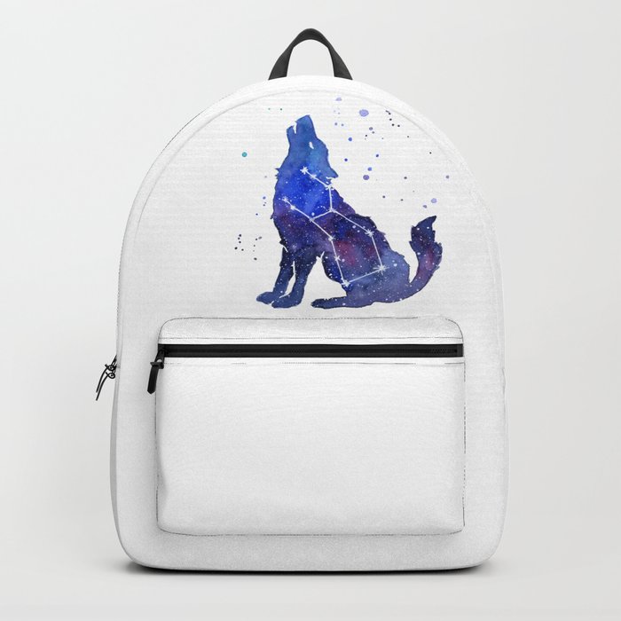 Galaxy Wolf Lupus Constellation Backpack