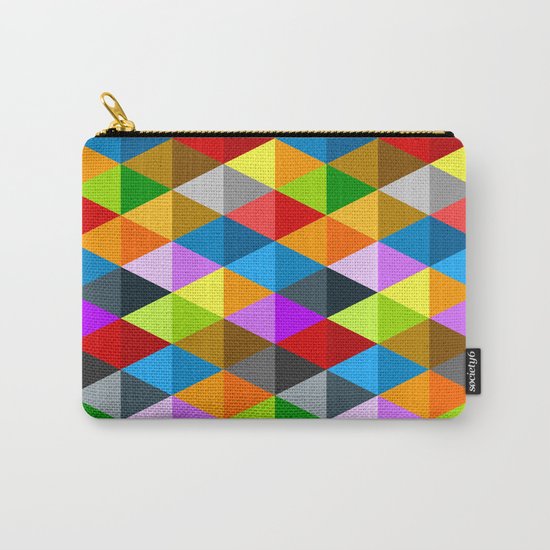 Modern bright funky colorful triangles pattern Carry-All Pouch