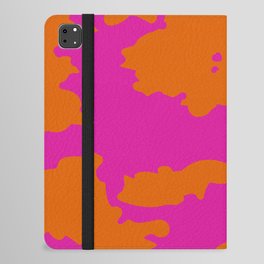 Bold 70s Hot Pink Cowhide Animal Print iPad Folio Case