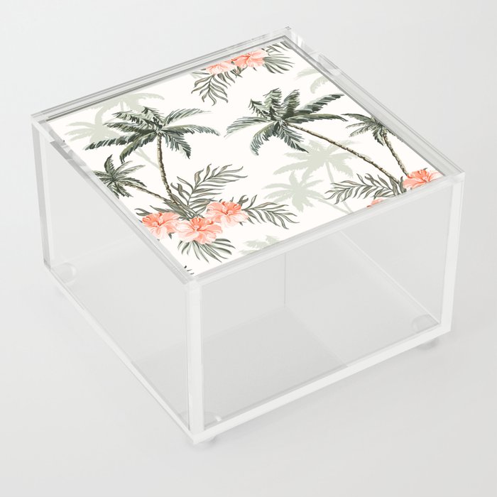 Tropical Palm Trees Acrylic Box